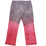 Custom Denim Jeans (1 Of 1 Pair) " Faded Purple & Red"
