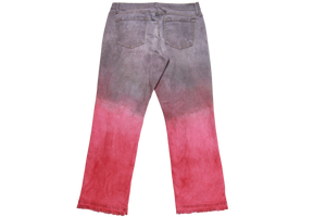 Custom Denim Jeans (1 Of 1 Pair) " Faded Purple & Red"