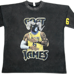 Goat James Heavyweight Graphic Tee "Vintage Wash & Gold"