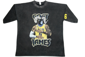 Goat James Heavyweight Graphic Tee "Vintage Wash & Gold"