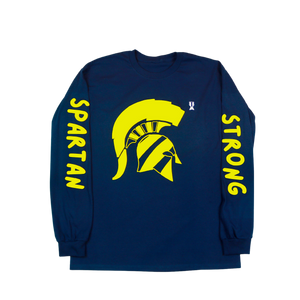 MOUNT TABOR "PUFF" LONG SLEEVE TEE (NAVY BLUE & YELLOW)