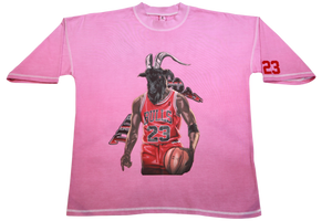 Goat Jordan Heavyweight Graphic Tee     "Faded Pink"