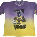 Goat James Heavyweight Graphic Tee "Faded Purple & Gold"
