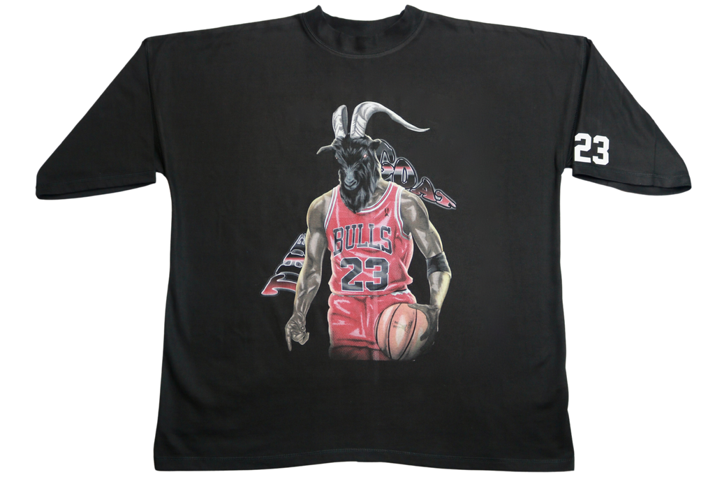 Goat Jordan Heavyweight Graphic Tee "Black & White"