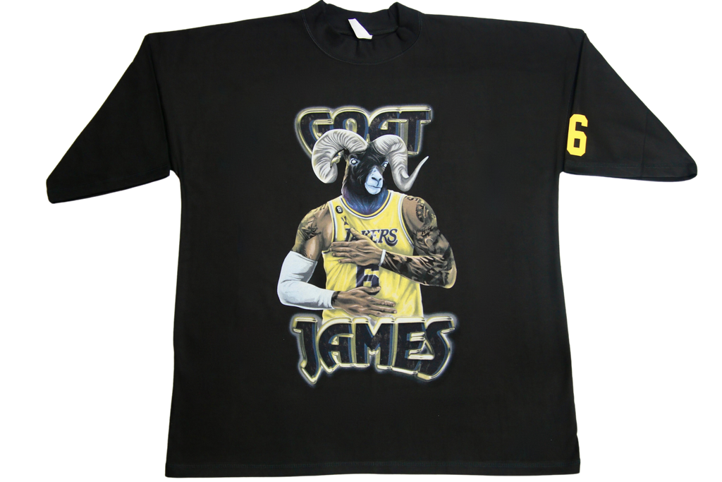 Goat James Heavyweight Graphic Tee "Black & Gold"