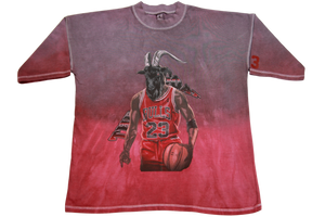Goat Jordan Heavyweight Graphic Tee (1 OF 1)     "Faded Purple & Red"