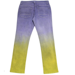 Custom Denim Jeans (1 Of 1 Pair) " Faded Purple & Gold"