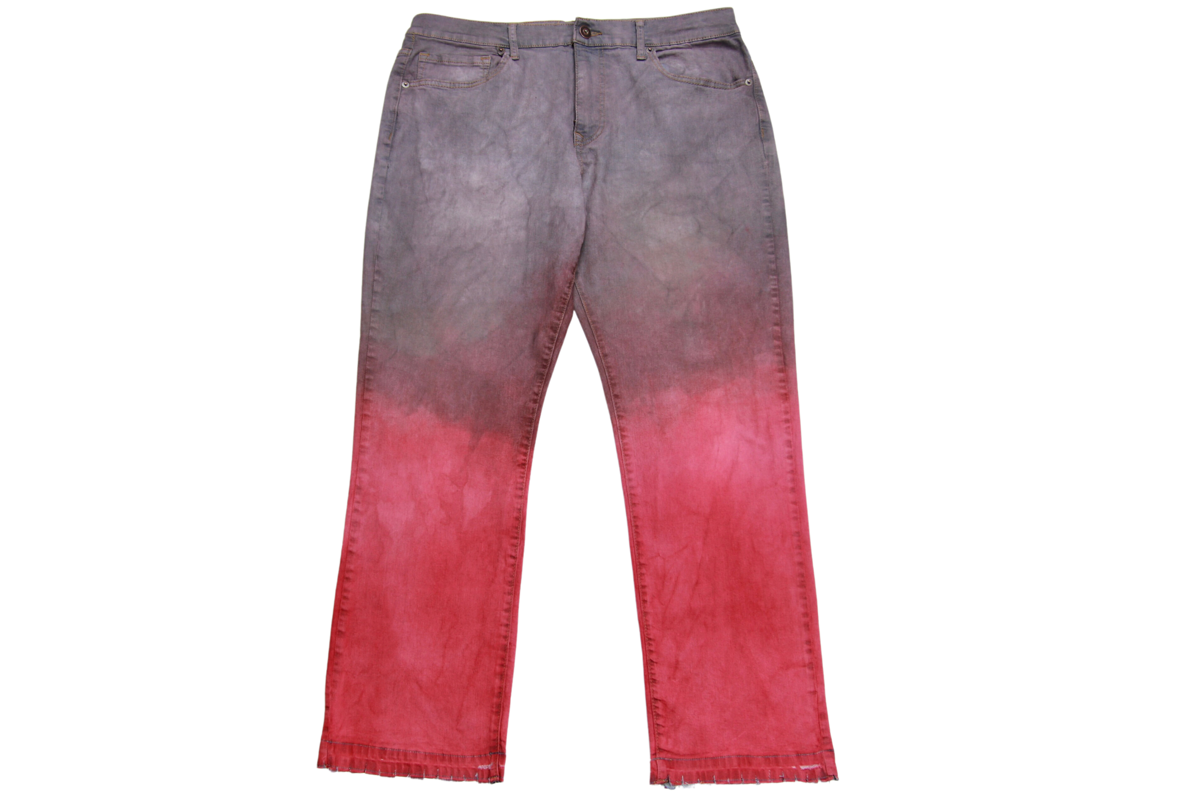 Custom Denim Jeans (1 Of 1 Pair) " Faded Purple & Red"