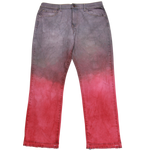 Custom Denim Jeans (1 Of 1 Pair) " Faded Purple & Red"