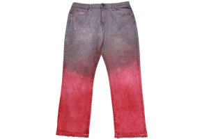 Custom Denim Jeans (1 Of 1 Pair) " Faded Purple & Red"