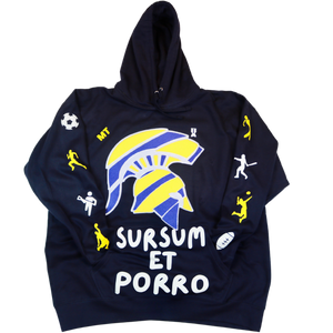 MOUNT TABOR "PUFF CHENILLE EMBROIDERY HOODIE" (NAVY BLUE, WHITE,& YELLOW)