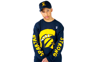 MOUNT TABOR "PUFF" LONG SLEEVE TEE (NAVY BLUE & YELLOW)